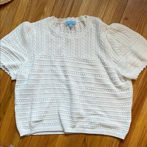 Draper James Cream Knit Top